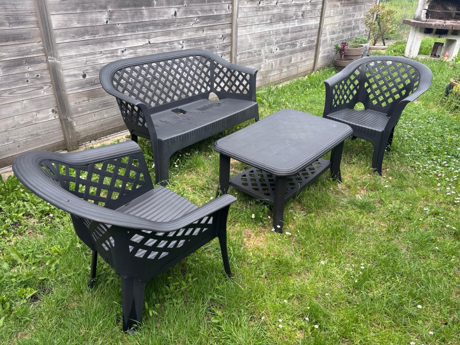 Salon de jardin d’occasion, Enlèvement, Utilisé, 4 places, Salons de jardin
