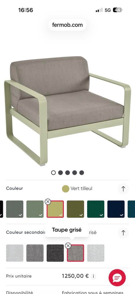 Fauteuil fermob., Enlèvement, Comme neuf