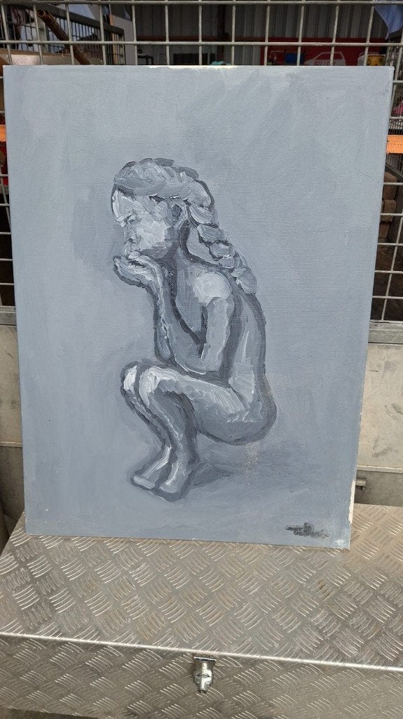 Olieverfschilderij vrouwelijk portret / schilder onbekend, Antiek en Kunst, Kunst | Schilderijen | Klassiek, Ophalen