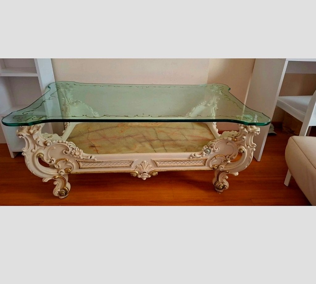Table baroque italienne, Maison & Meubles, Enlèvement, Utilisé, Verre