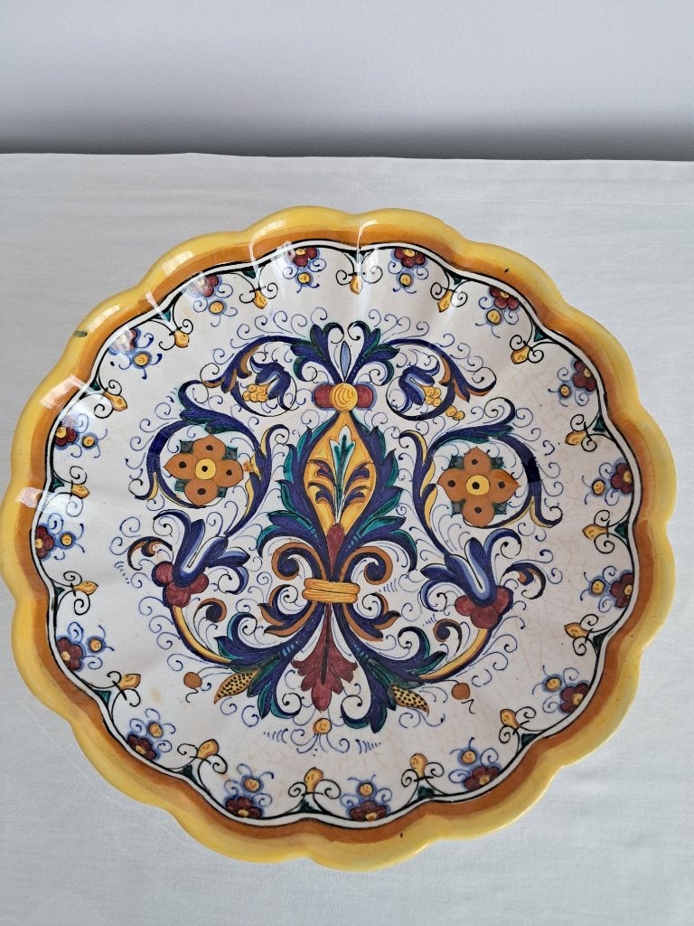 Deruta Italiaanse majolica decoratieve schaal, Antiek en Kunst, Ophalen of Verzenden