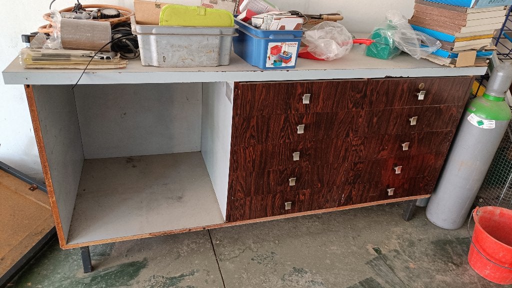 Werkbank met schuiven, Ophalen, Gebruikt