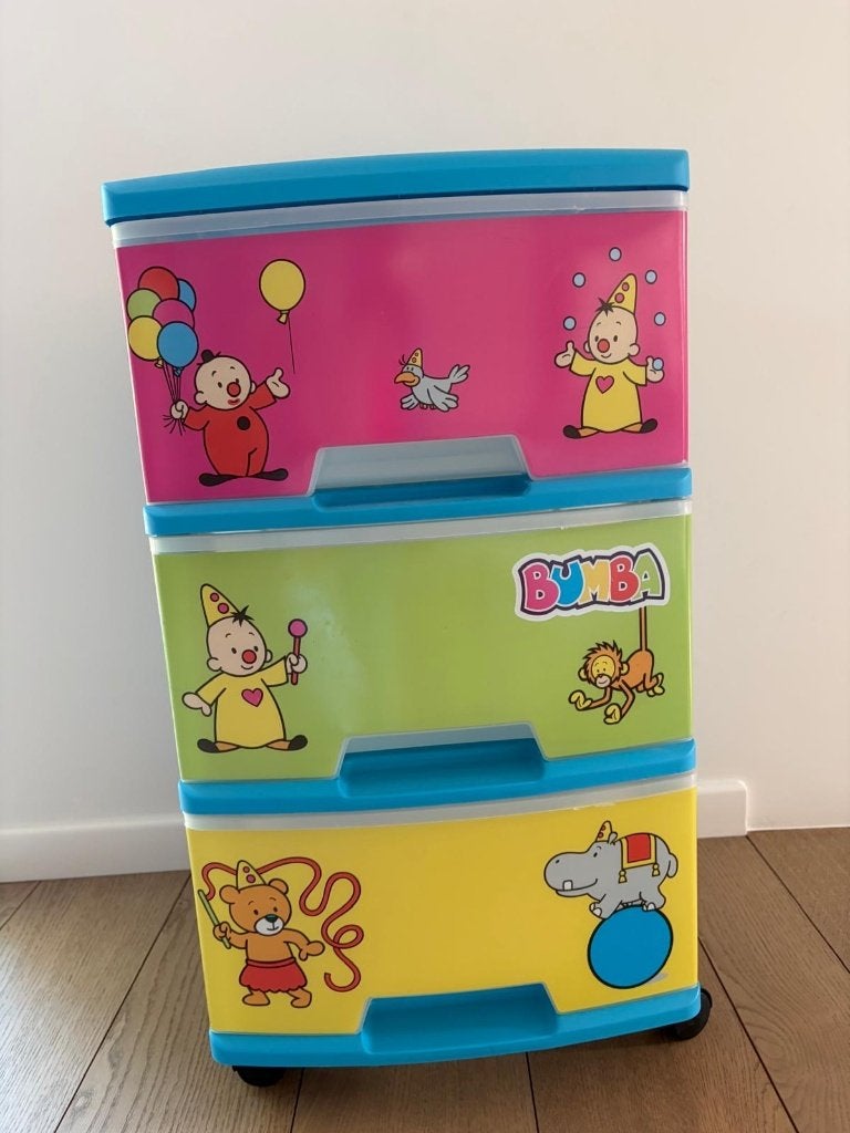 Bumba (Studio 100) ladenkast (3 x 20L), Comme neuf, Moins de 75 cm, Armoire, Moins de 50 cm