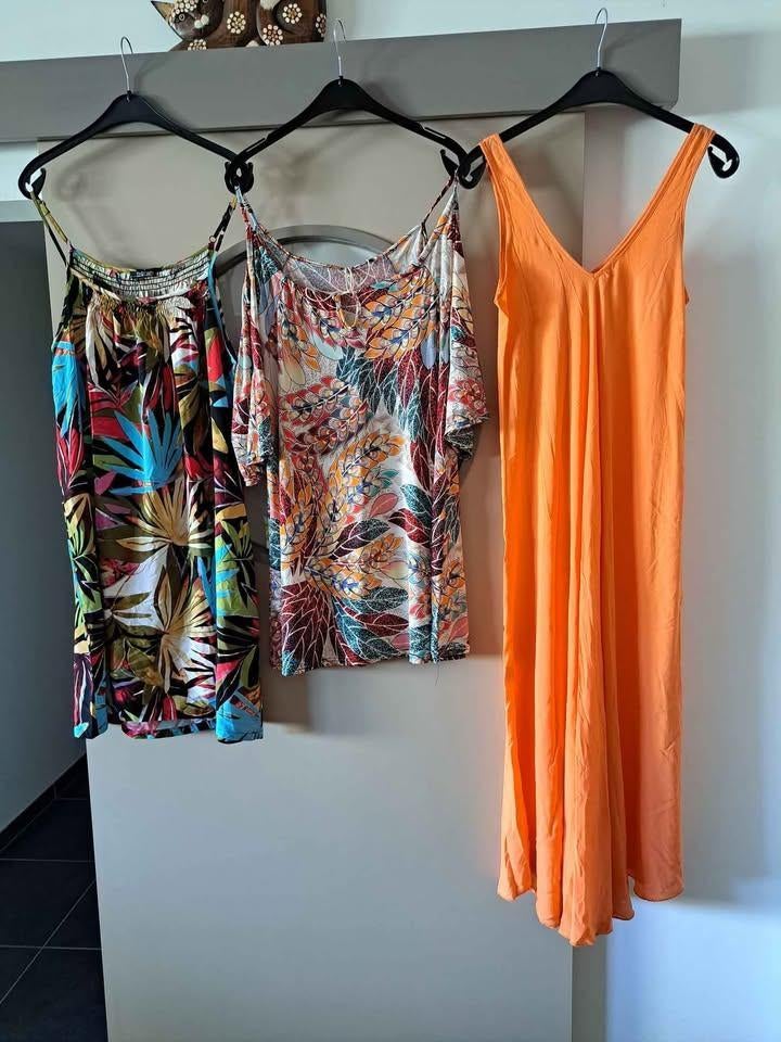 Zomerjurk, zonnejurk, strandjurk, Norah e.a. mt 42, Kleding | Dames, Jurken, Maat 42/44 (L), Oranje, Ophalen of Verzenden, Zo goed als nieuw