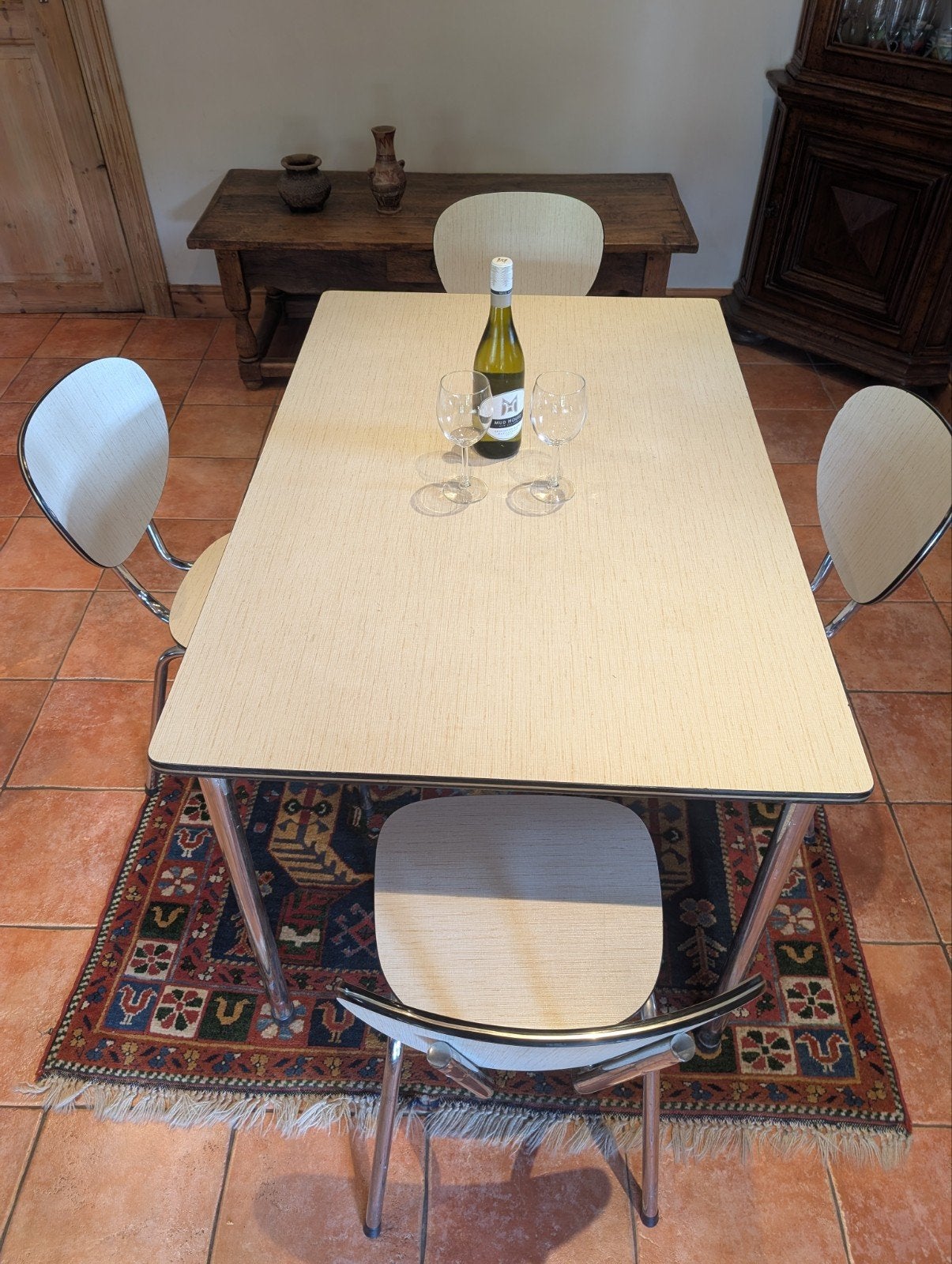 keuken tafel vintage, Huis en Inrichting, Ophalen, Overige materialen, Gebruikt, 75 cm of meer