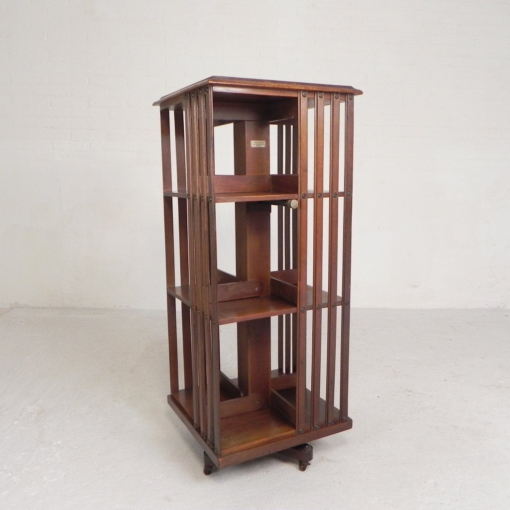 Mahonie boekenmolen G. Borgeaud Paris, jaren 30, Antiek en Kunst, Ophalen of Verzenden