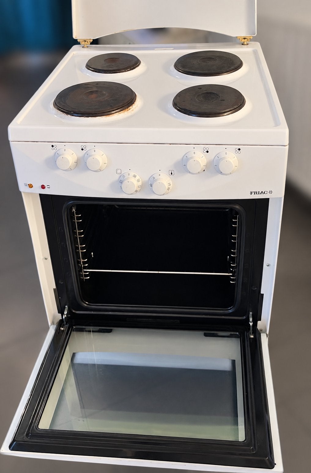 Oven met kookplaat, Ophalen, Gebruikt, 4 kookzones, Vrijstaand