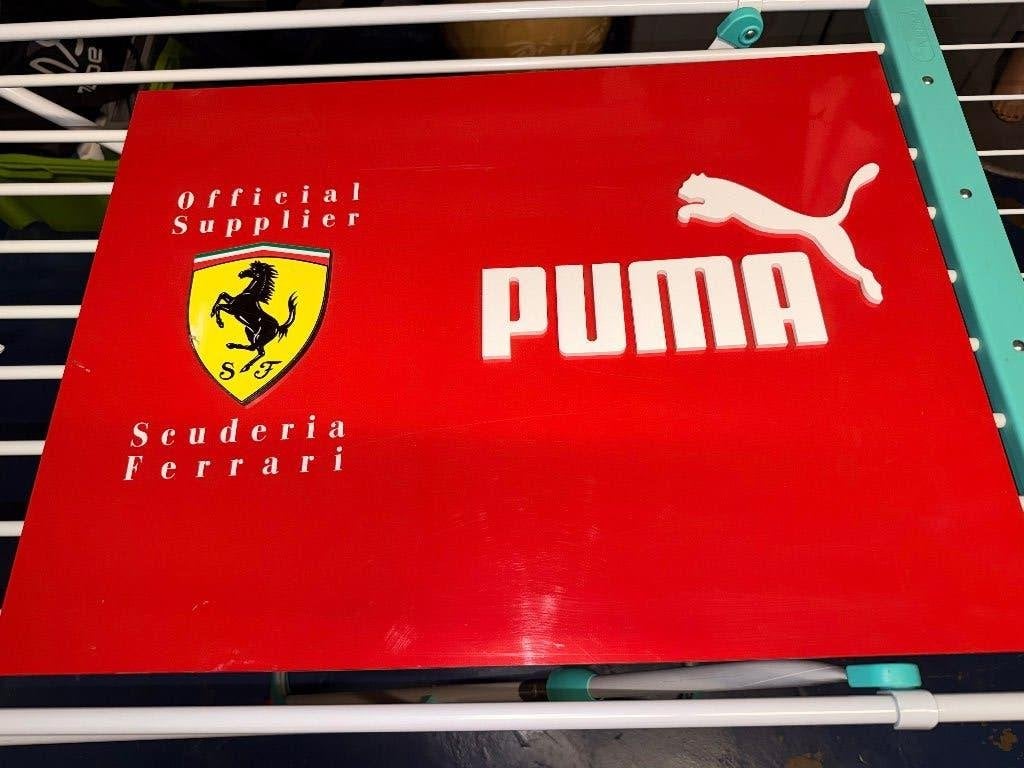 Ferrari Puma sierplaat, Ophalen, Gebruikt, Reclamebord