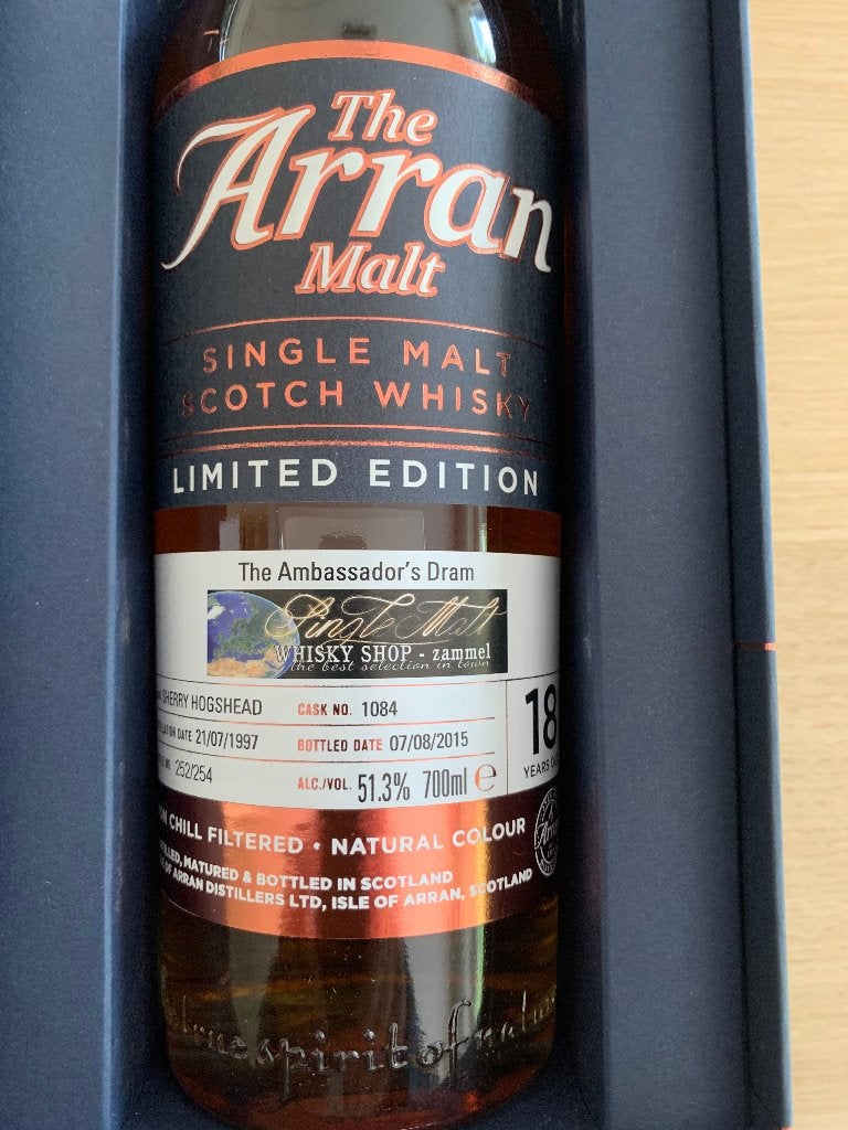 Whisky Arran 18yr ambassador’s dram 1997-2015, Verzamelen, Ophalen, Nieuw, Vol