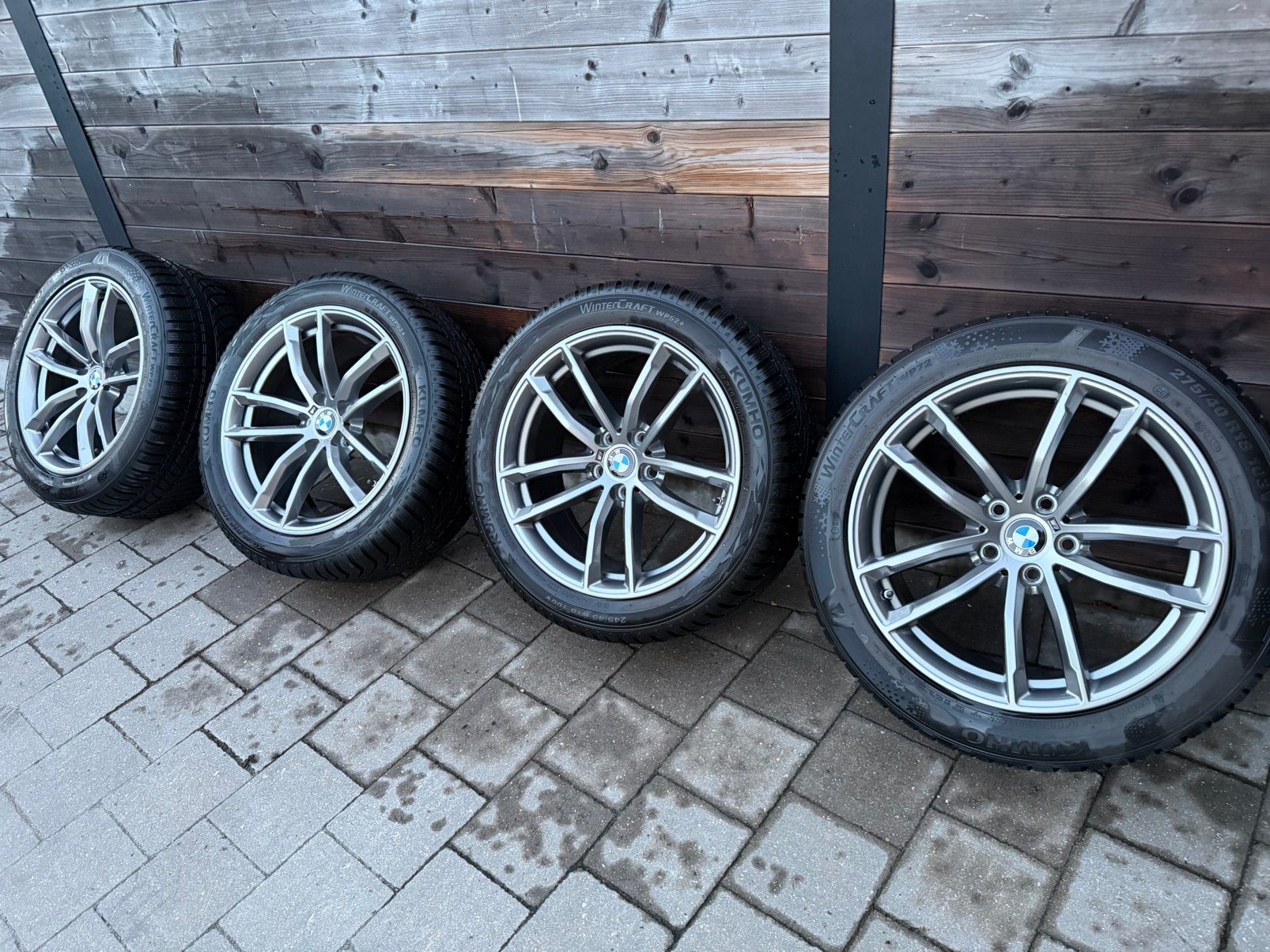 Bmw 18” velgen met winterband, Auto-onderdelen, Banden en Velgen, Ophalen, 18 inch, Gebruikt, Velg(en)