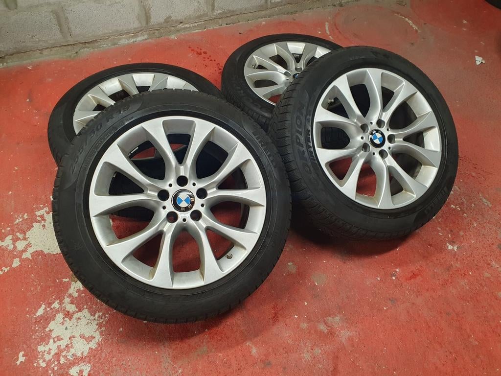 Jantes BMW origine 19" kit hiver X5 F15 + capteurs, Autos : Pièces & Accessoires, Autres pièces automobiles, BMW, Utilisé, Enlèvement