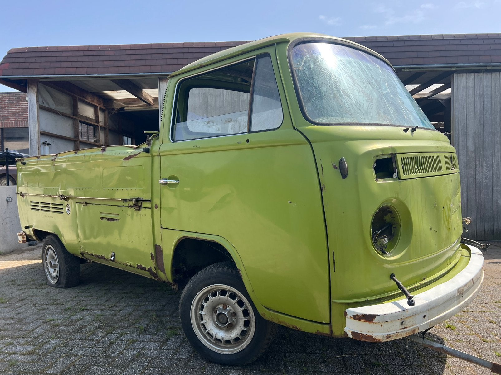 Volkswagen T2 enka pick up, Bedrijf, Transporter, Te koop, Benzine