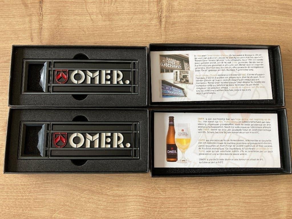 2 x omer  fles opener bieropener metaal email, Verzamelen, Ophalen of Verzenden, Nieuw, Flesopener
