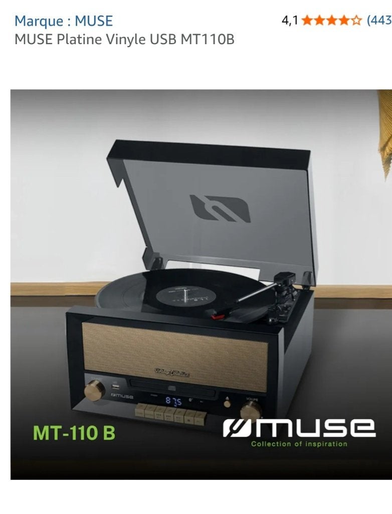 Tourne disque muse, Enlèvement, Comme neuf, Tourne-disque, Autres marques