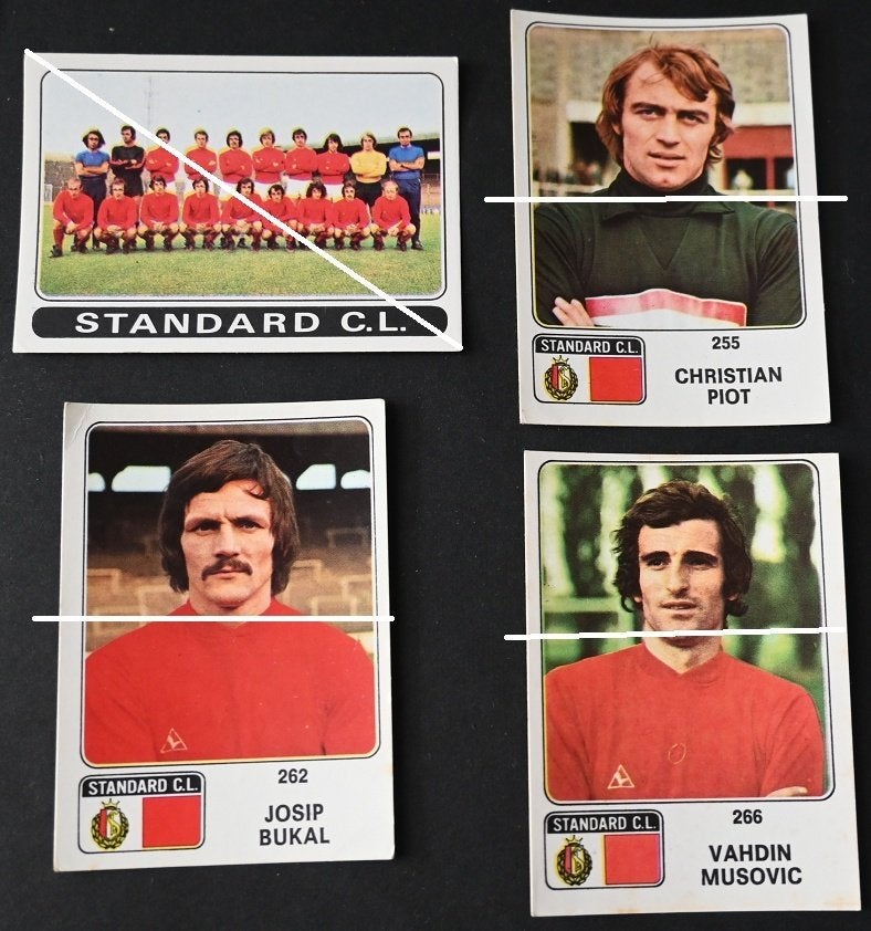 Panini Football 1973 - 74 Standard Liège/4 autocollants, Envoi, Comme neuf, Affiche, Image ou Autocollant