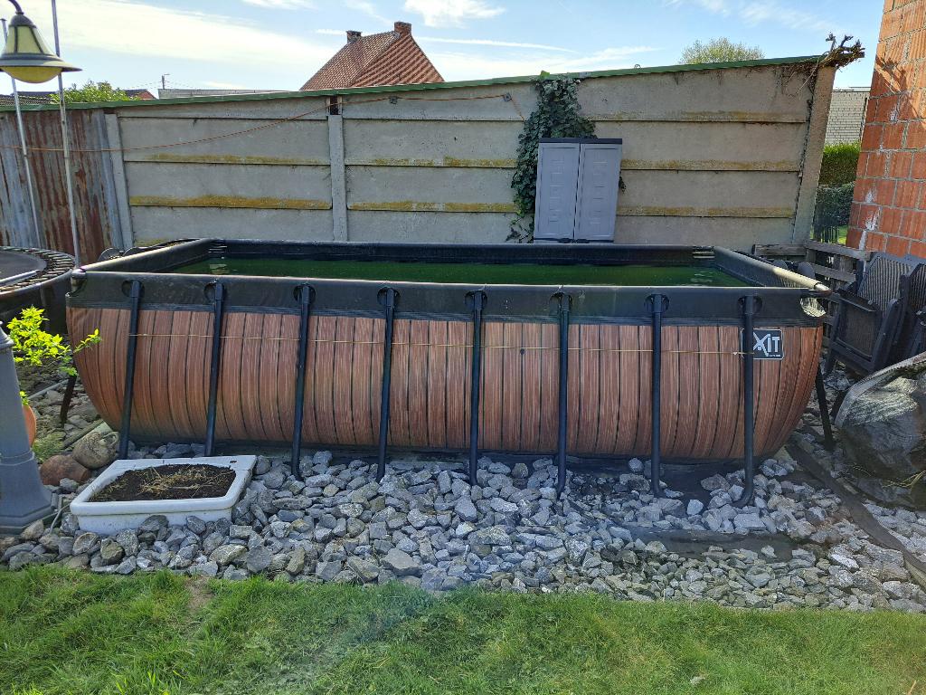 Piscine Exit 'bois' 400x200x100 avec de nombreux accessoires, 200 à 400 cm, Moins de 200 cm, Enlèvement, Utilisé