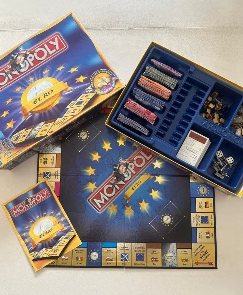 Monopoly Euro Editie – Europese versie met euromunten, Een of twee spelers, Ophalen of Verzenden, Gebruikt, HASBRO
