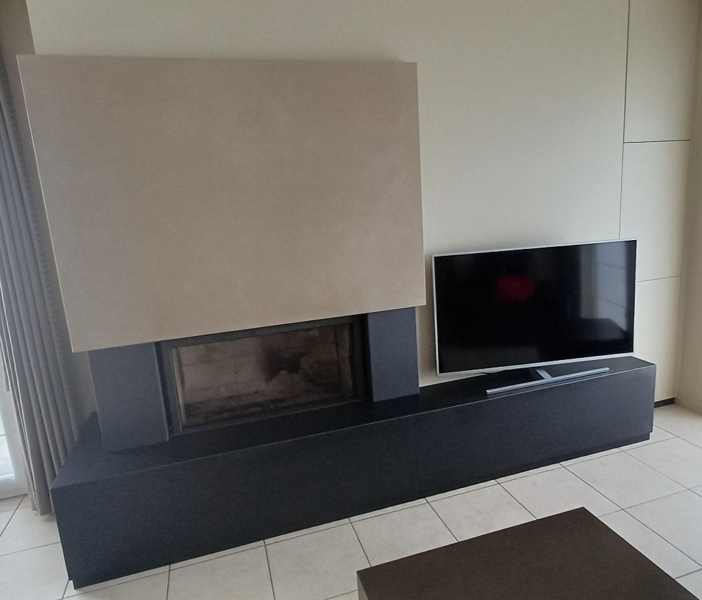 Stuv 21/105 inbouw liftdeur houthaard, Huis en Inrichting, Ophalen, Gebruikt, Inbouwhaard, Houthaard