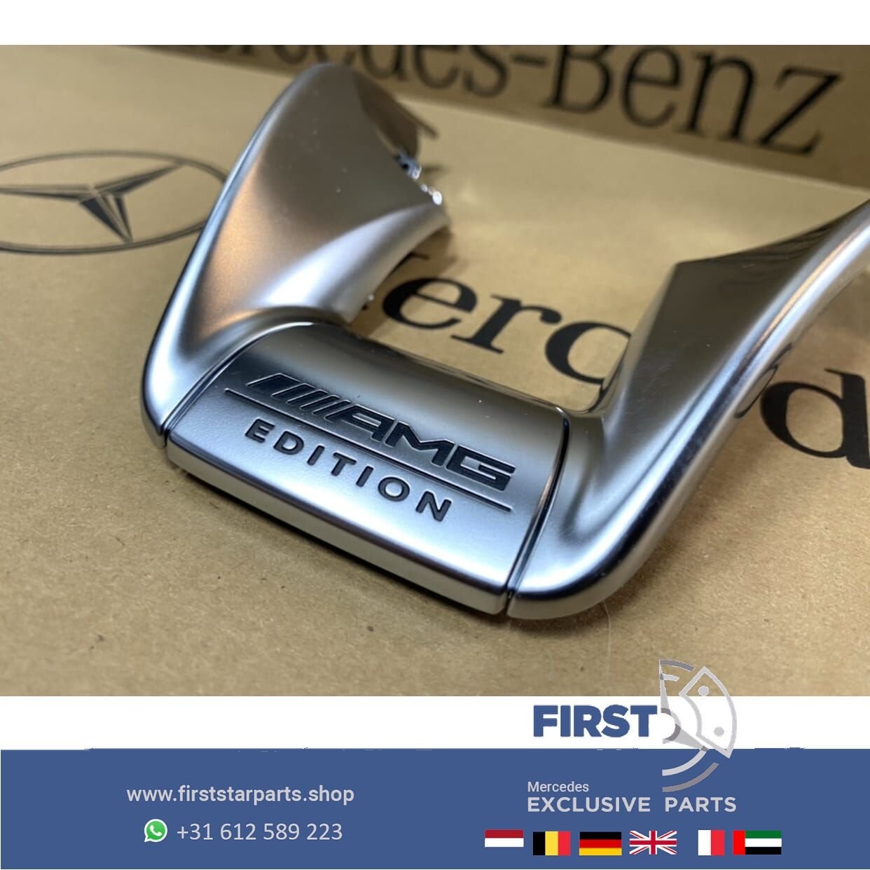 Mercedes ORIGINEEL STUUR AMG EDITION 1 LOGO A45 C43 C63 CLA4, Utilisé, -, -, Enlèvement ou Envoi