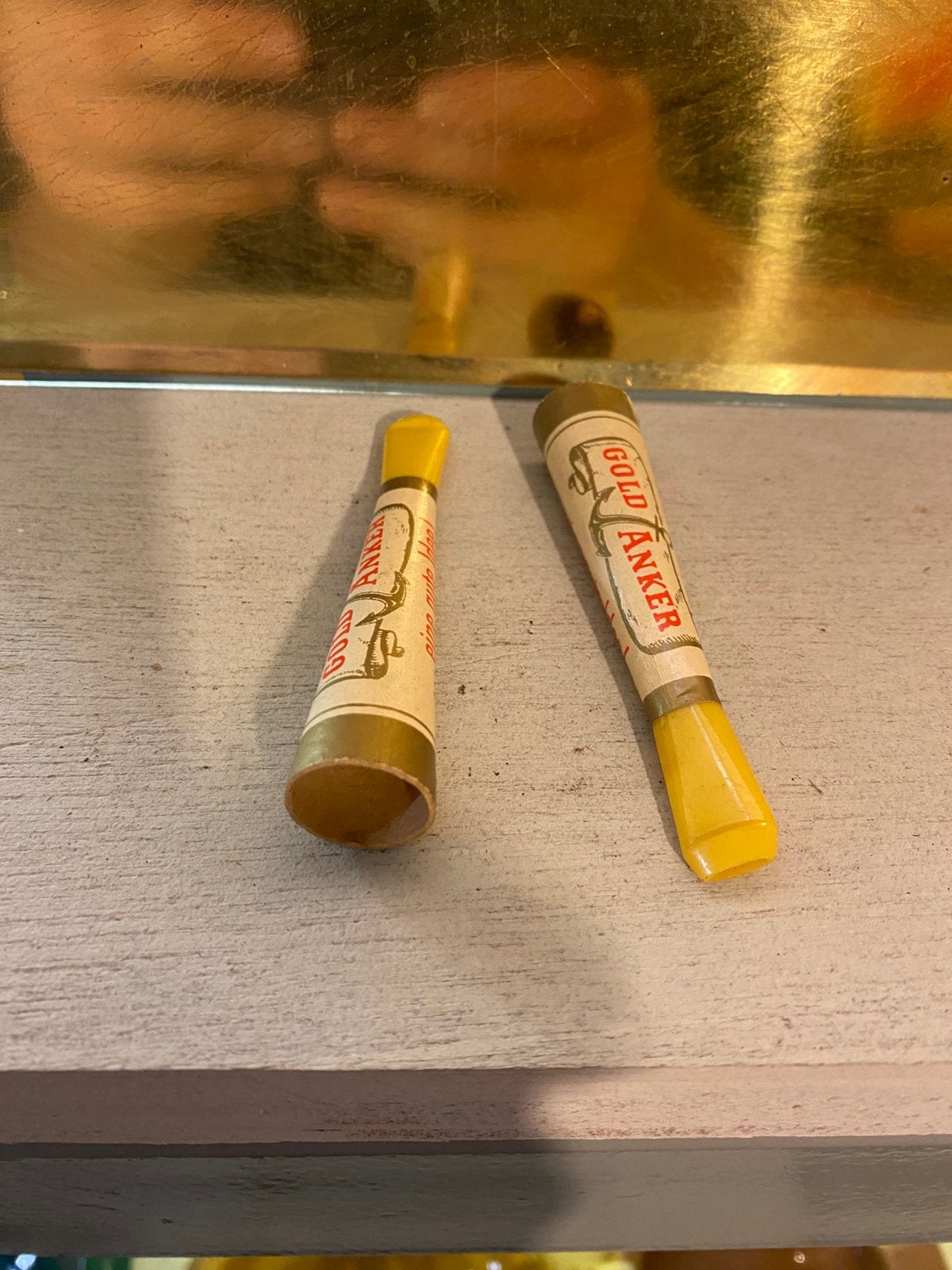 2 Sigaren pijpjes gold anker, Ophalen of Verzenden, Zo goed als nieuw