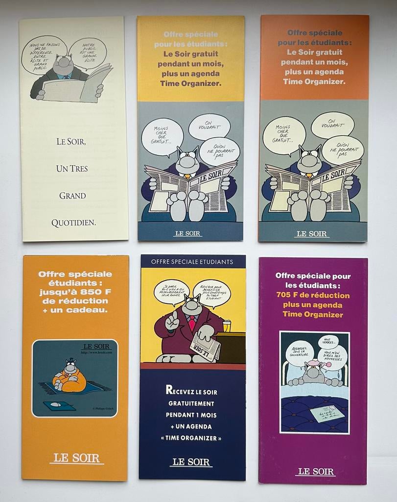 Philippe Geluck : Le Chat, abonnement au journal Le Soir, Envoi, Autres personnages, Neuf, Livre ou Jeu
