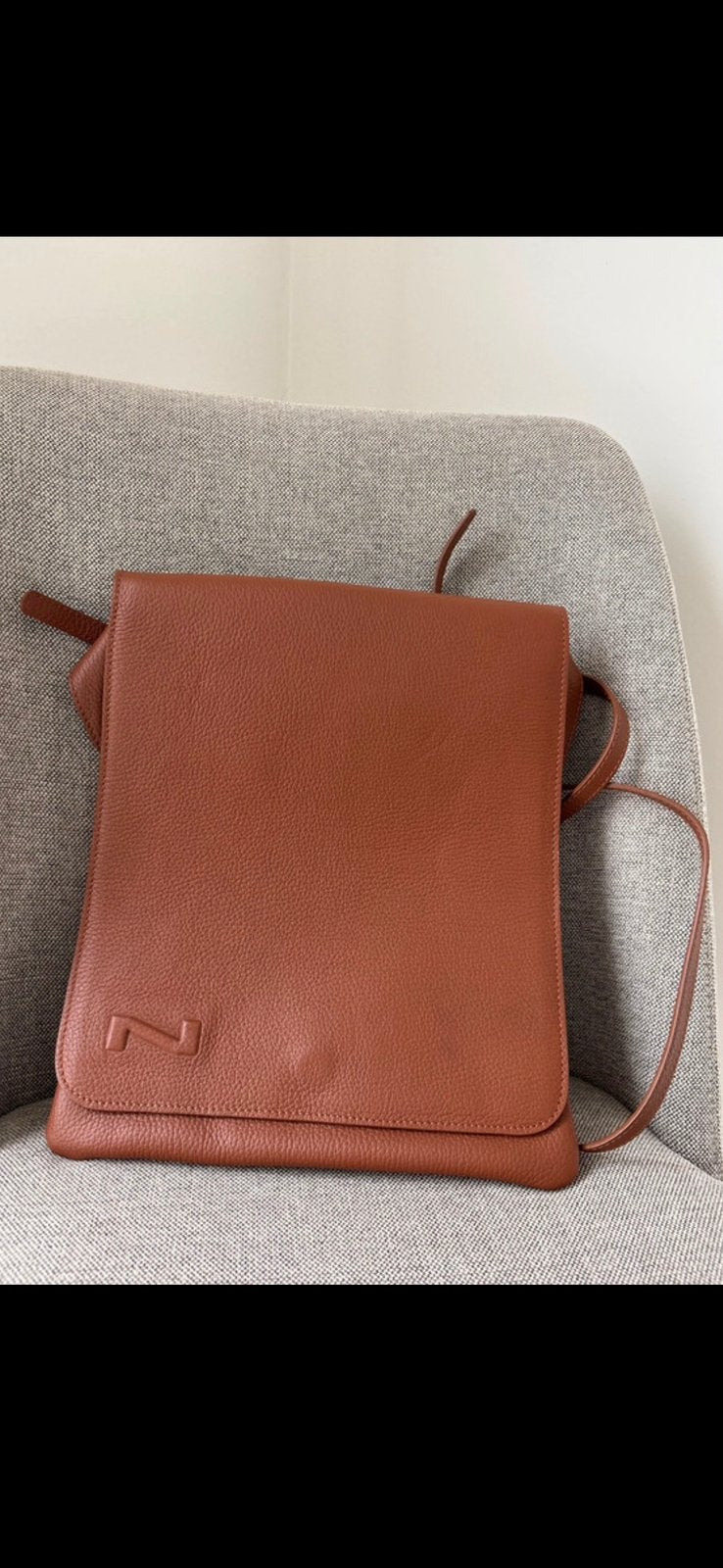 Crossbody Nathan Baume Cognac, nieuw!, Handtassen en Accessoires, Tassen | Schoudertassen, Overige merken, Bruin, Nieuw, Ophalen of Verzenden