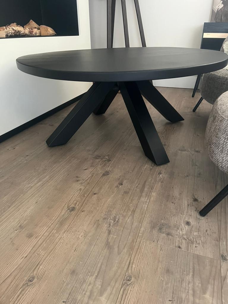 Mat zwarte ronde design salontafel, Ophalen, Zo goed als nieuw