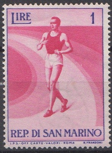 San Marino - Snelwandelaar -1954, Verzenden, Postfris