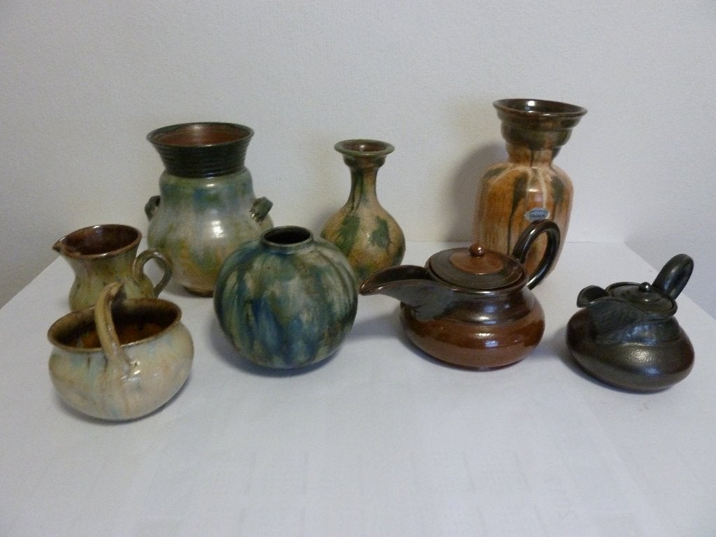 Lot keramiek/aardewerk Gres De Bouffioulx (Guérin/Aubry..., Antiek en Kunst, Ophalen of Verzenden