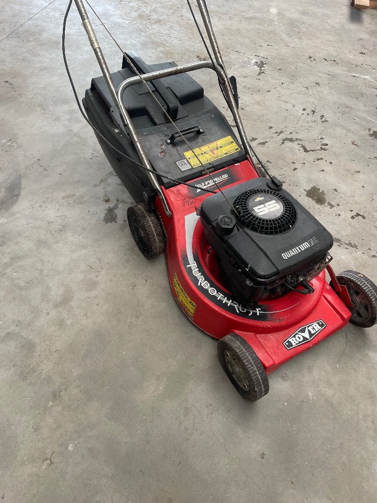 Gazonmaaier grasmaaier maaier, Tondeuse rotative, Tondeuses à gazon à essence, Utilisé, Bac de ramassage