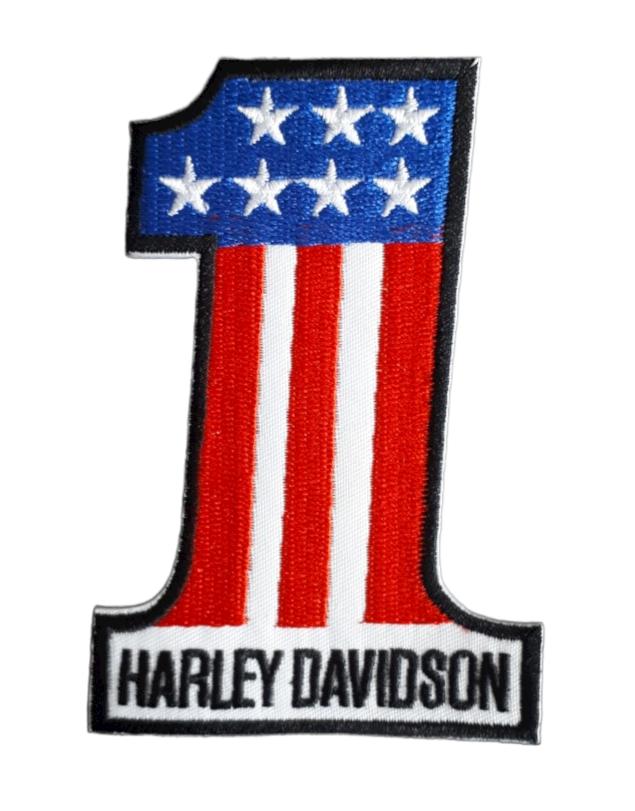 Patch Harley Davidson Number 1 - 66 x 98 mm, Motoren, Ophalen of Verzenden, Nieuw zonder kaartje, Dames, Harley-Davidson