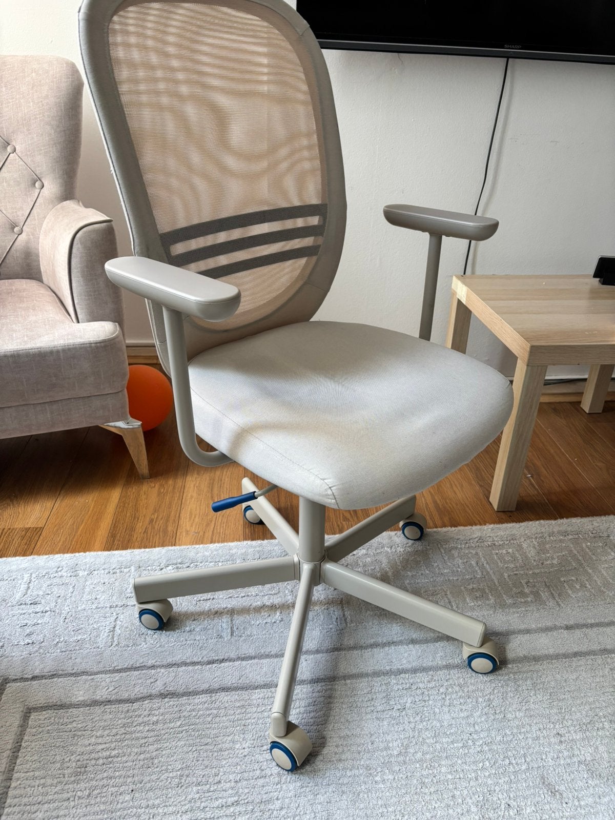 [LIKE NEW] IKEA FLINTAN Office Chair with Armrests - Beige, Enlèvement, Comme neuf, Beige