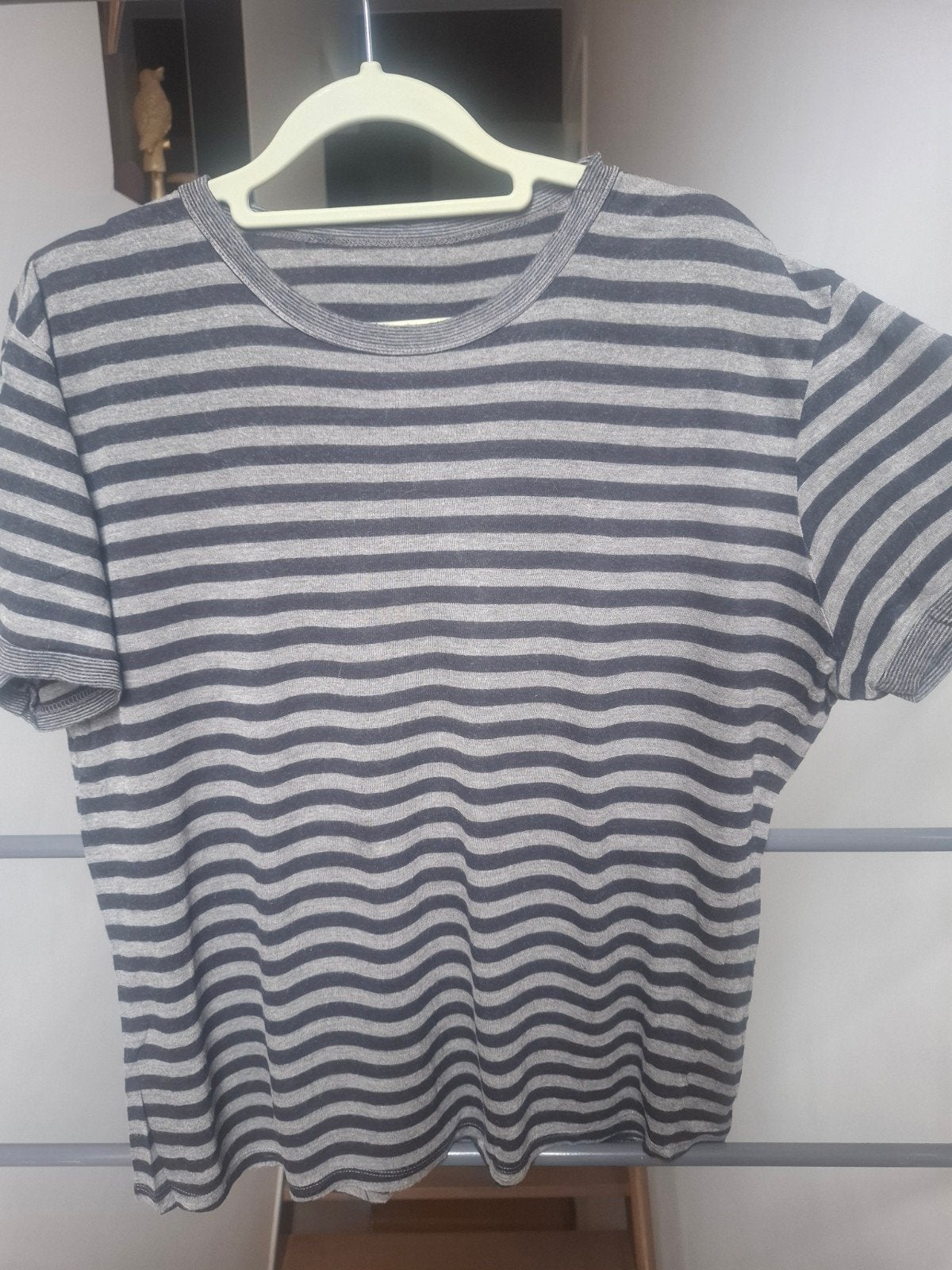 Nieuw zwartgrijs gestreept T-shirt M, Kleding | Dames, T-shirts, Maat 38/40 (M), Nieuw, Korte mouw, Made in italy