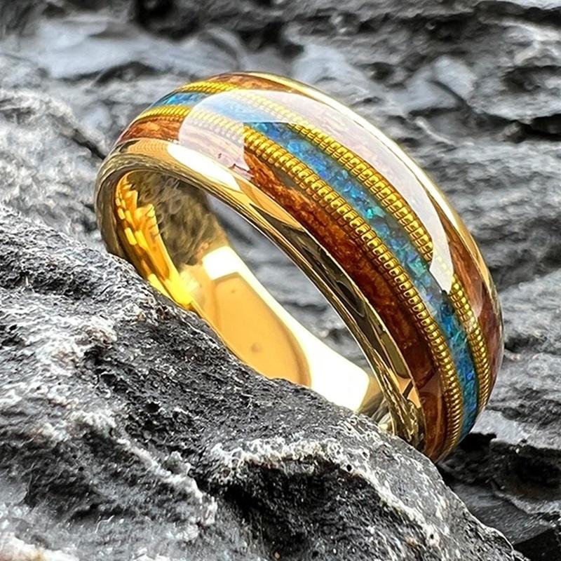 Trouwringen Aaron in 3 verschillende kleuren - Diverse maten, Handtassen en Accessoires, Ringen, Nieuw, Dame of Heer, Overige kleuren