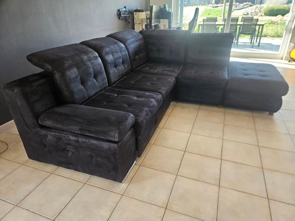 Hoekbank met Slaap/Chill functie, Huis en Inrichting, Ophalen, Stof