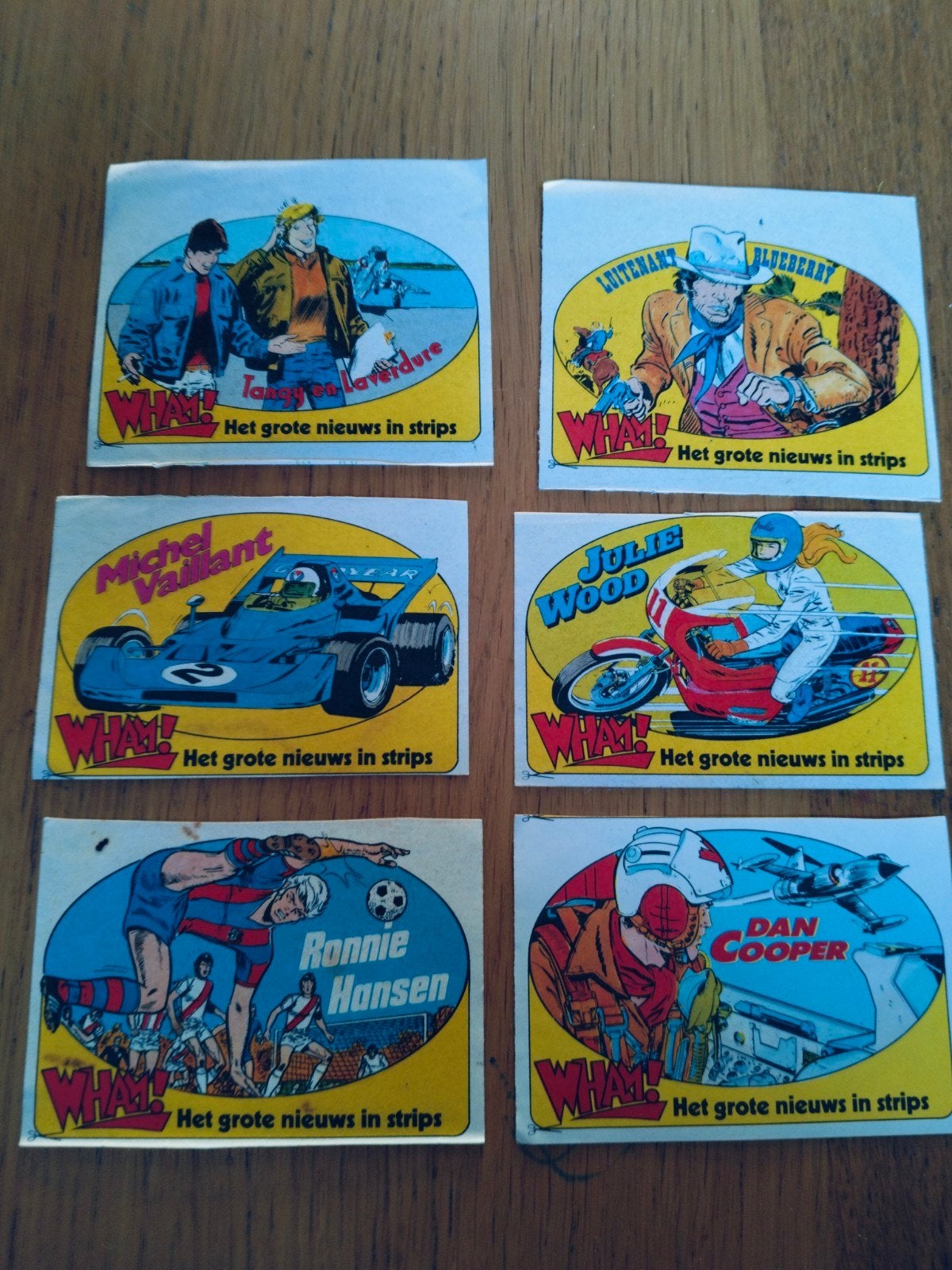 6 oude stickers Wham het grote nieuws in strips, Enlèvement ou Envoi