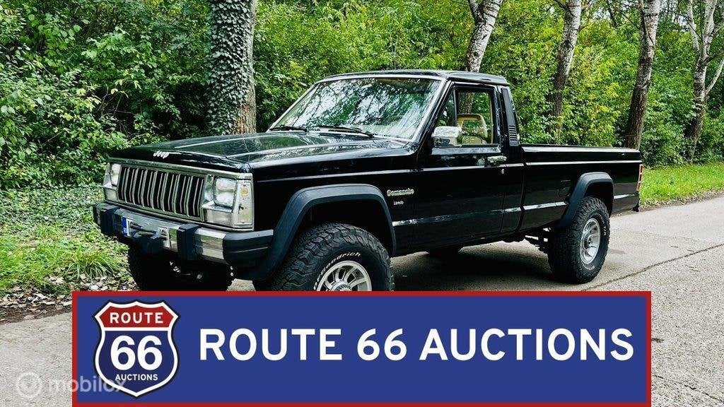 Jeep Comanche Laredo 4x4 | 1988 | Route 66 Auctions, Auto's, Jeep, Zwart, Bedrijf, Handgeschakeld