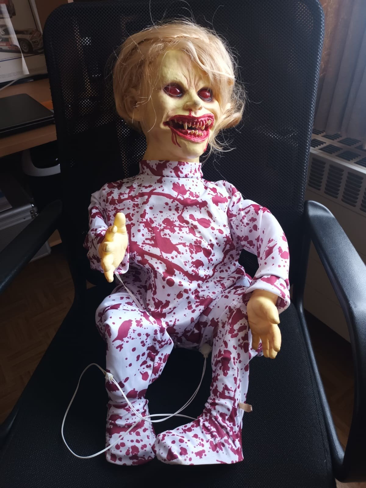 Halloween pop met draaiend hoofd, Verzamelen, Ophalen, Zo goed als nieuw, Pop