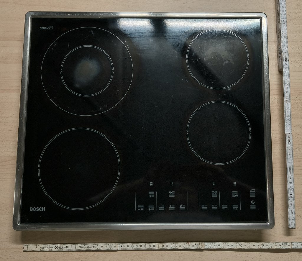 Kookplaat elektrisch, Ophalen, Gebruikt, 4 kookzones, Inbouw