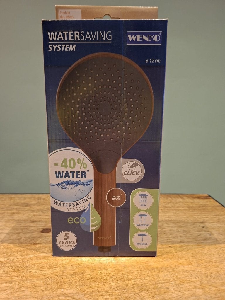 Wenko Douchekop 'watersaving' houtdesign, Doe-het-zelf en Bouw, Sanitair, Ophalen, Nieuw, Douche