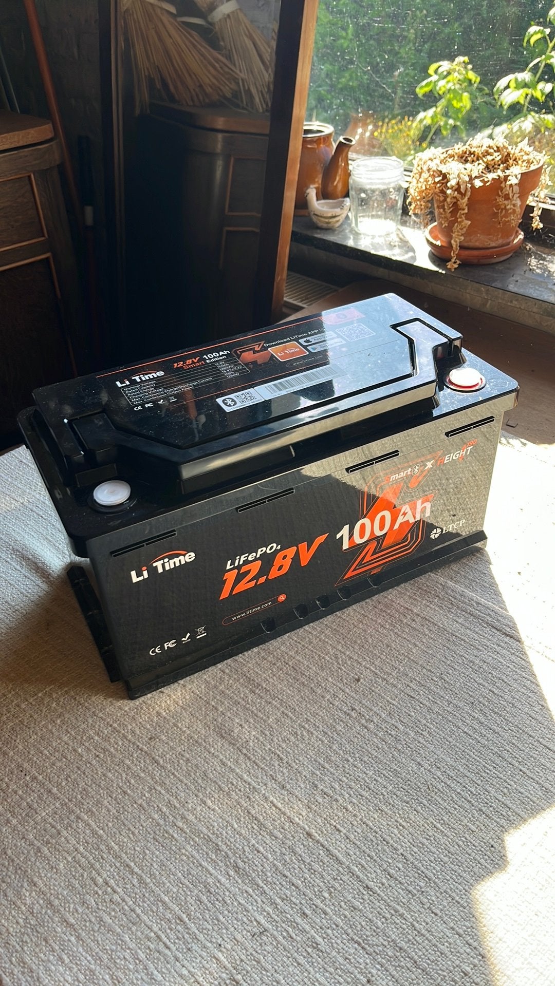 LiTime 12.8V 100Ah LiFePO4-accu met Bluetooth, Auto-onderdelen, Ophalen, Nieuw