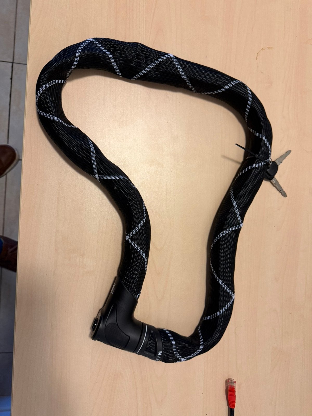 ABUS Iven 8210 fietsslot / kettingslot – met sleutels, Ophalen, Kettingslot