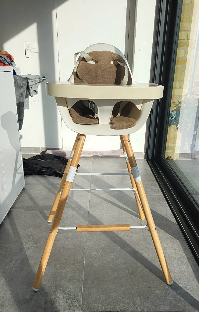 EVOLU kindereetstoel met tafeltje&2kussens, Enlèvement ou Envoi, Utilisé, Autres types, Coulissant