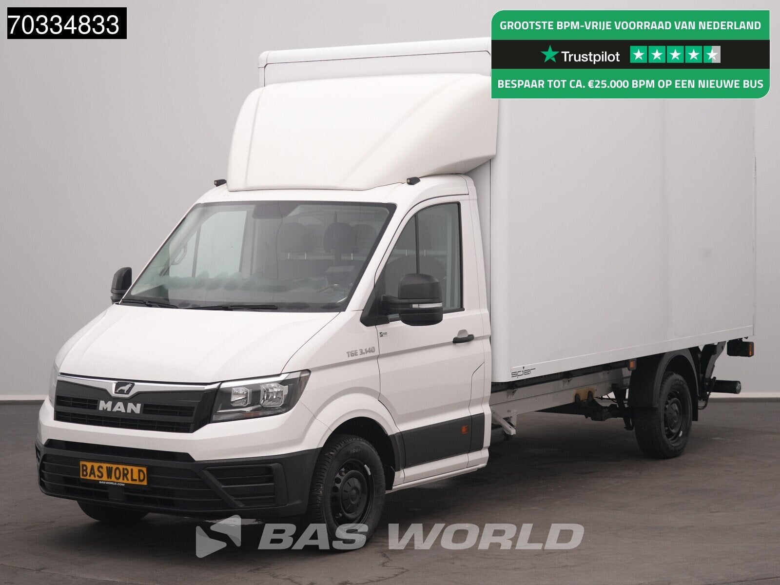 MAN TGE 3.140 Automaat Laadklep Bakwagen Airco Cruise Camera, Auto's, Automaat, Stof, Gebruikt, Euro 6