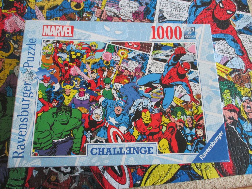 puzzel ravensburger marvel 1000, Ophalen of Verzenden, 500 t/m 1500 stukjes, Zo goed als nieuw, Legpuzzel