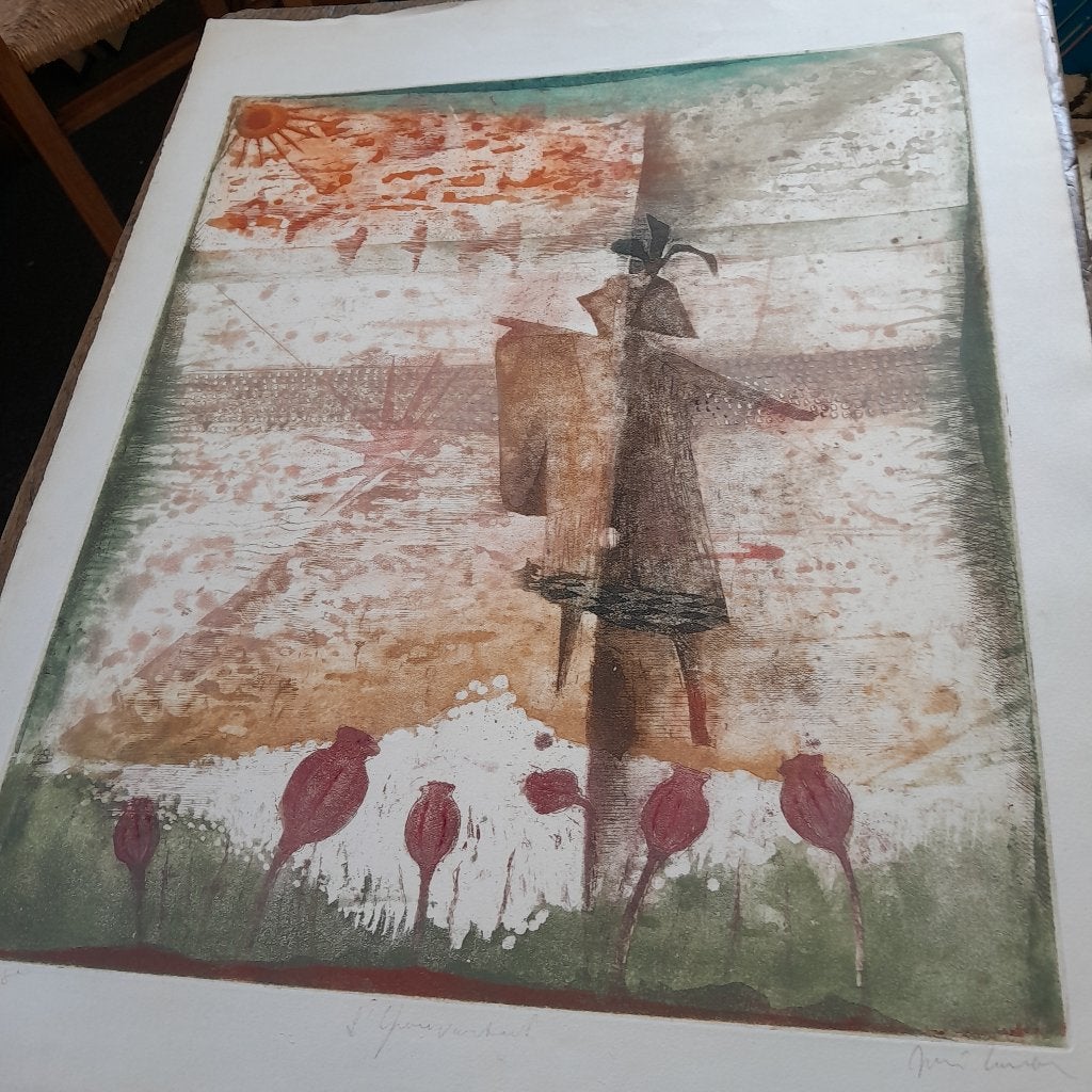 Gravure  René Carcan, Antiek en Kunst, 57 cm, Gravure, 76 cm, Ophalen of Verzenden
