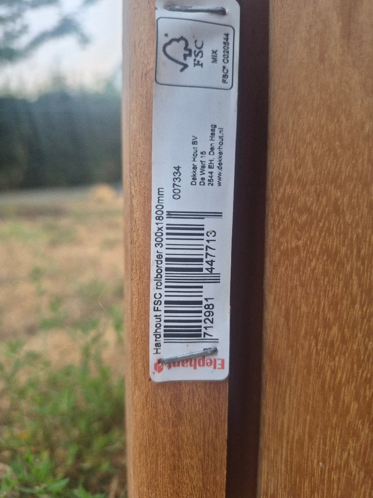 Rolborder hout 300x1800mm, Ophalen, Zo goed als nieuw, Minder dan 25 cm, Border