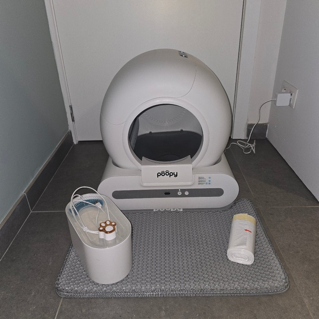 Litière automatique Poopy Nano 2, Dieren en Toebehoren, Ophalen, Zelfreinigend, Gebruikt, Open