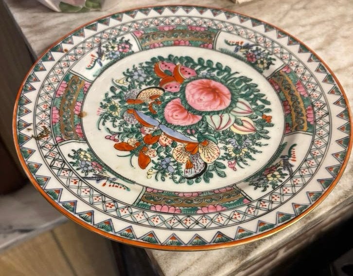 Prachtig Vintage Chinees Porseleinen Bord– Jiacai / Guangcai, Antiek en Kunst, Ophalen