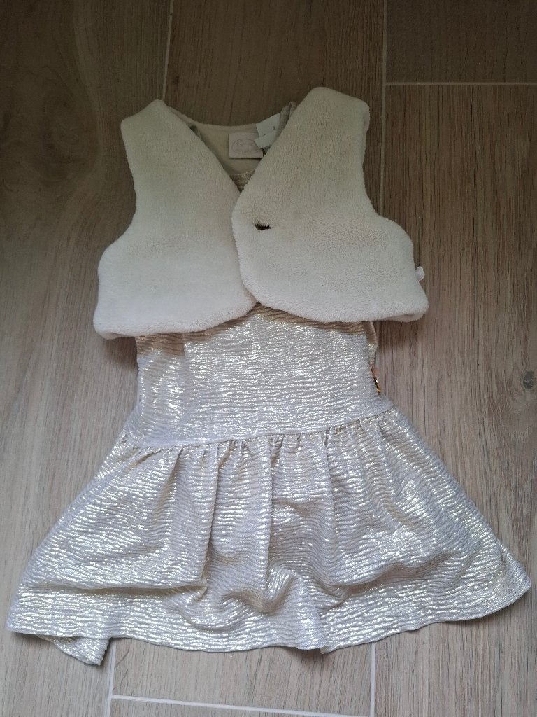 Feestkleedje en vestje maat 92, Kinderen en Baby's, Kinderkleding | Maat 92, Ophalen, Meisje